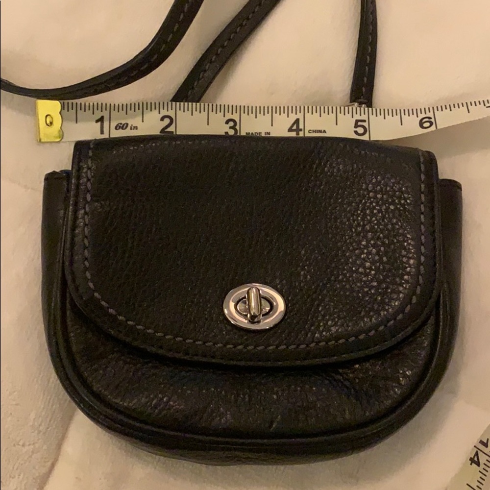 Coach small crossbody black leather - Picture 2 of 4
